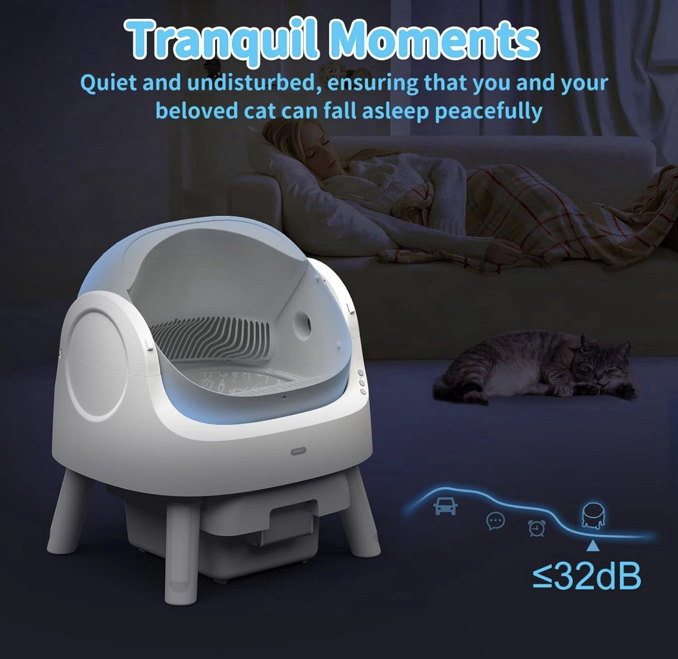Autoscooper 11 Self-Cleaning Automatic Cat Litter Box, with Open-Top Design